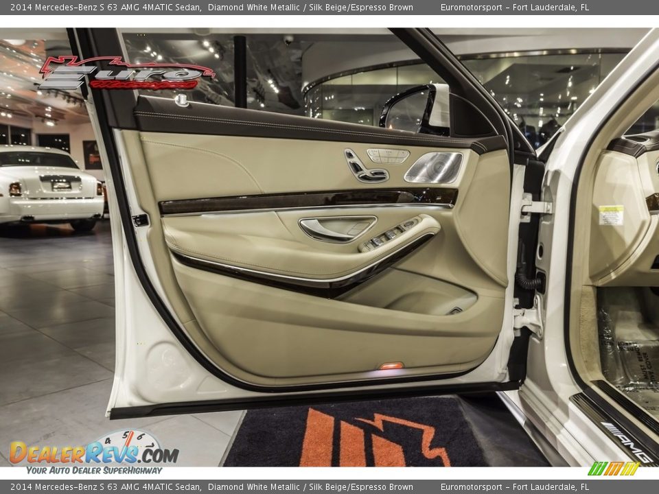 2014 Mercedes-Benz S 63 AMG 4MATIC Sedan Diamond White Metallic / Silk Beige/Espresso Brown Photo #22