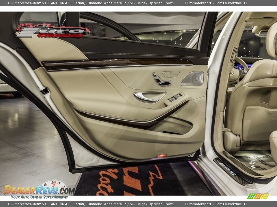 2014 Mercedes-Benz S 63 AMG 4MATIC Sedan Diamond White Metallic / Silk Beige/Espresso Brown Photo #23