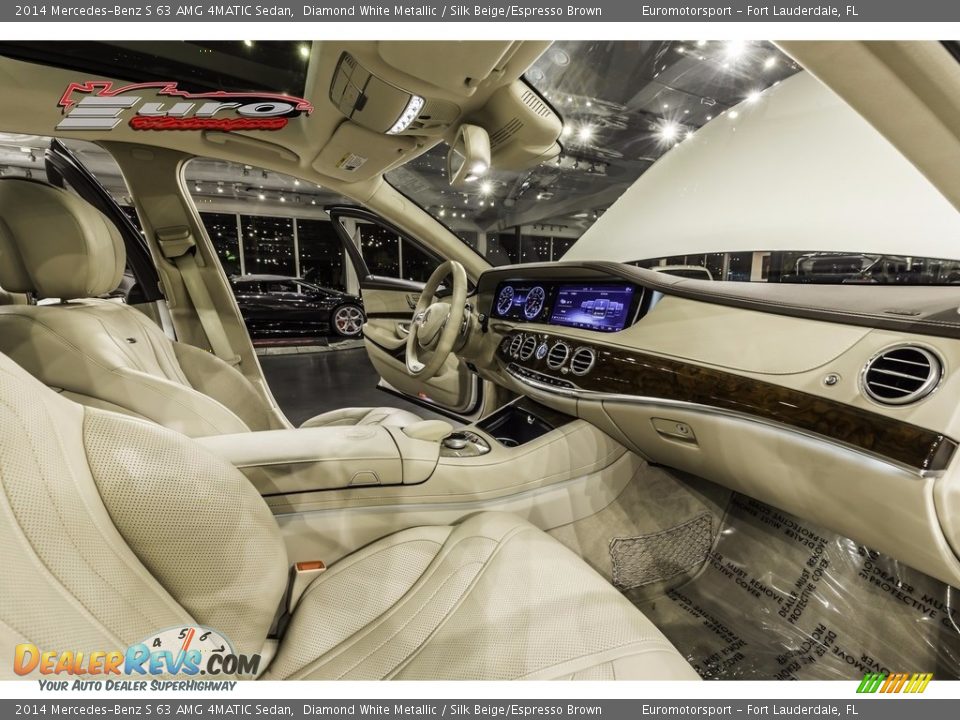 2014 Mercedes-Benz S 63 AMG 4MATIC Sedan Diamond White Metallic / Silk Beige/Espresso Brown Photo #29
