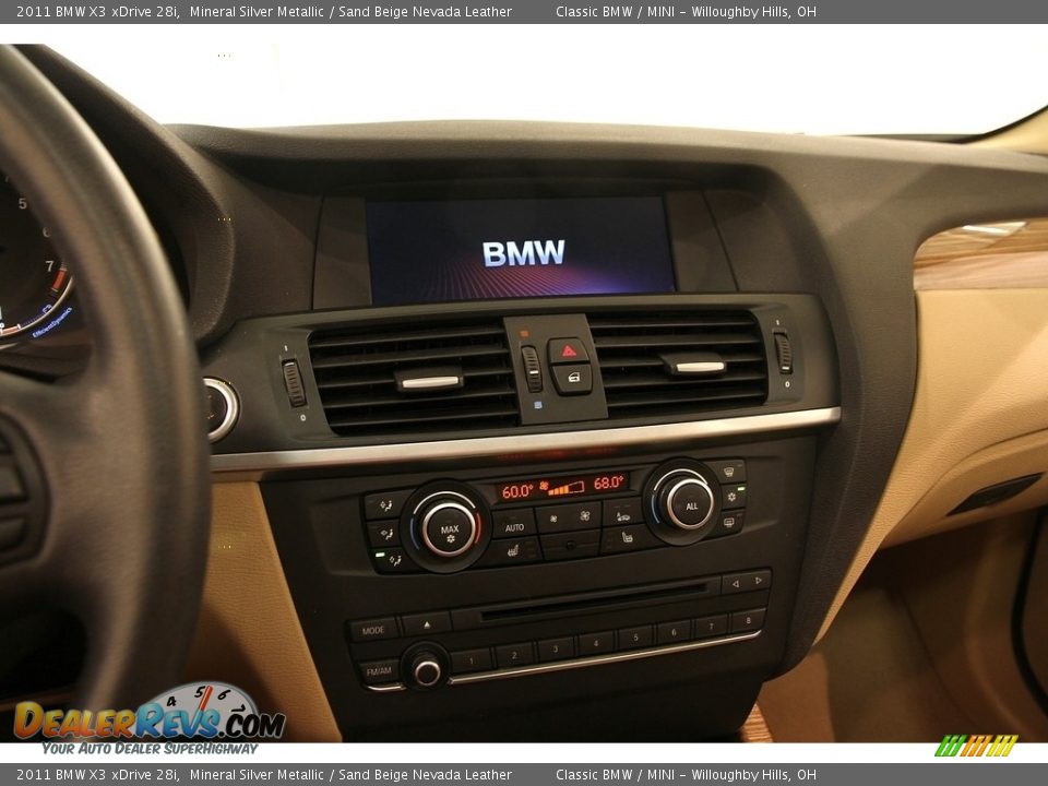 2011 BMW X3 xDrive 28i Mineral Silver Metallic / Sand Beige Nevada Leather Photo #9