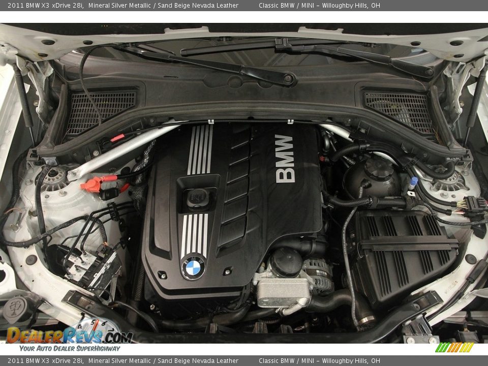 2011 BMW X3 xDrive 28i Mineral Silver Metallic / Sand Beige Nevada Leather Photo #22
