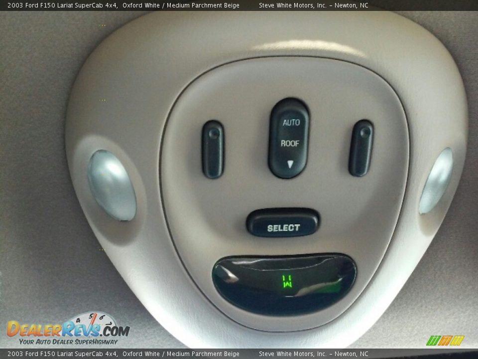 2003 Ford F150 Lariat SuperCab 4x4 Oxford White / Medium Parchment Beige Photo #19