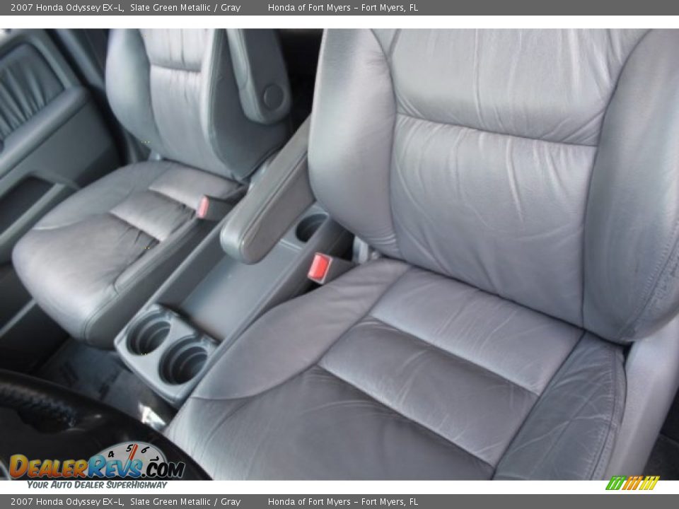 2007 Honda Odyssey EX-L Slate Green Metallic / Gray Photo #9