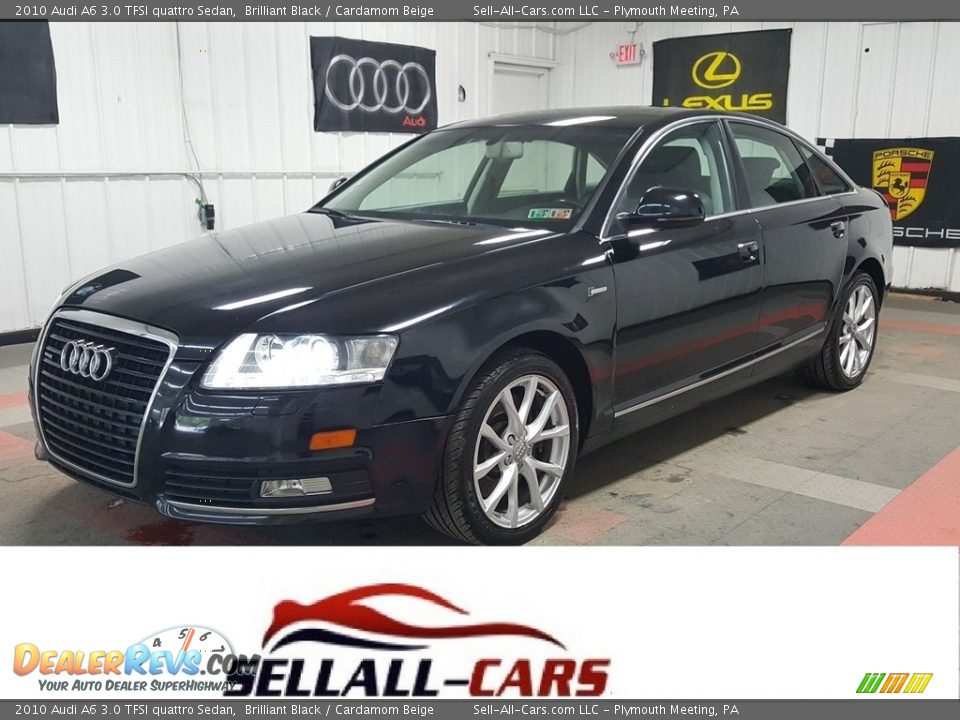 2010 Audi A6 3.0 TFSI quattro Sedan Brilliant Black / Cardamom Beige Photo #1