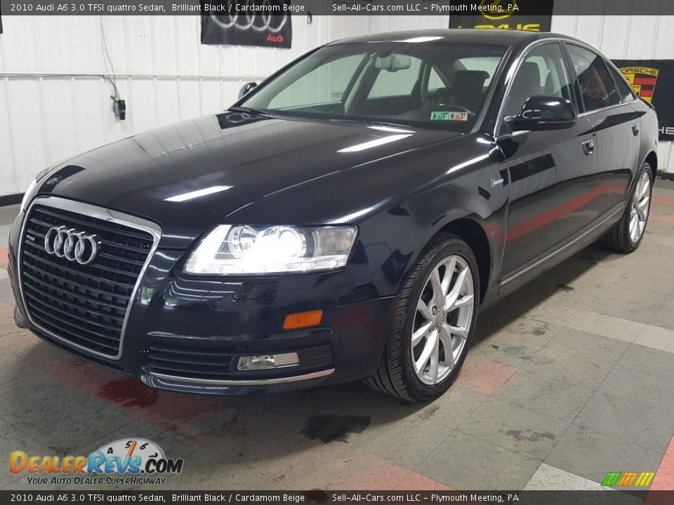 2010 Audi A6 3.0 TFSI quattro Sedan Brilliant Black / Cardamom Beige Photo #3