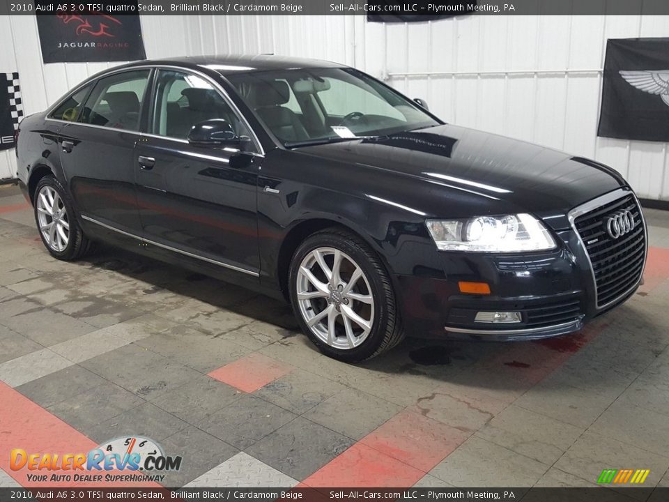2010 Audi A6 3.0 TFSI quattro Sedan Brilliant Black / Cardamom Beige Photo #6