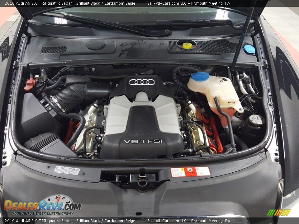 2010 Audi A6 3.0 TFSI quattro Sedan Brilliant Black / Cardamom Beige Photo #36