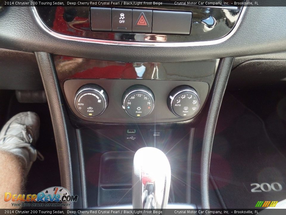 2014 Chrysler 200 Touring Sedan Deep Cherry Red Crystal Pearl / Black/Light Frost Beige Photo #20