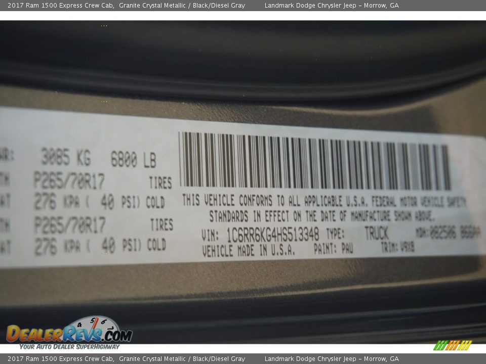 2017 Ram 1500 Express Crew Cab Granite Crystal Metallic / Black/Diesel Gray Photo #10