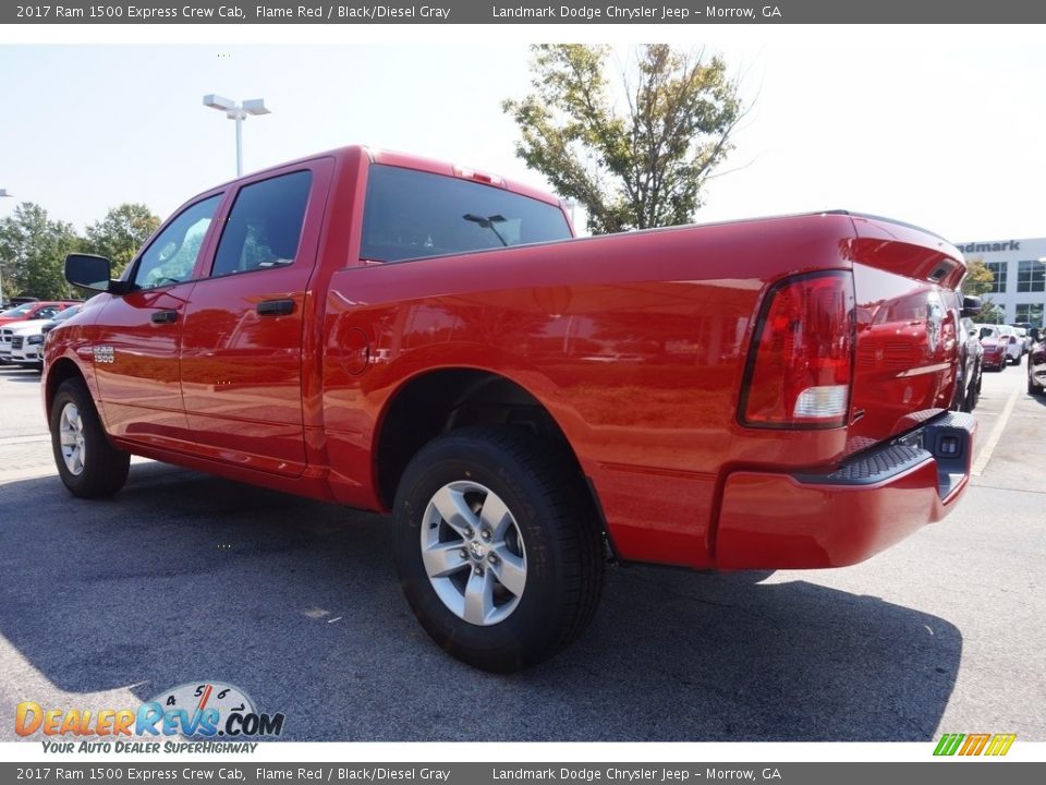 2017 Ram 1500 Express Crew Cab Flame Red / Black/Diesel Gray Photo #2