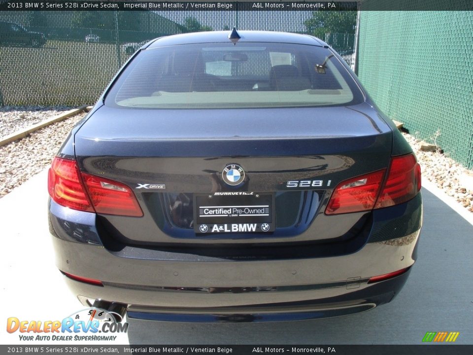 2013 BMW 5 Series 528i xDrive Sedan Imperial Blue Metallic / Venetian Beige Photo #9