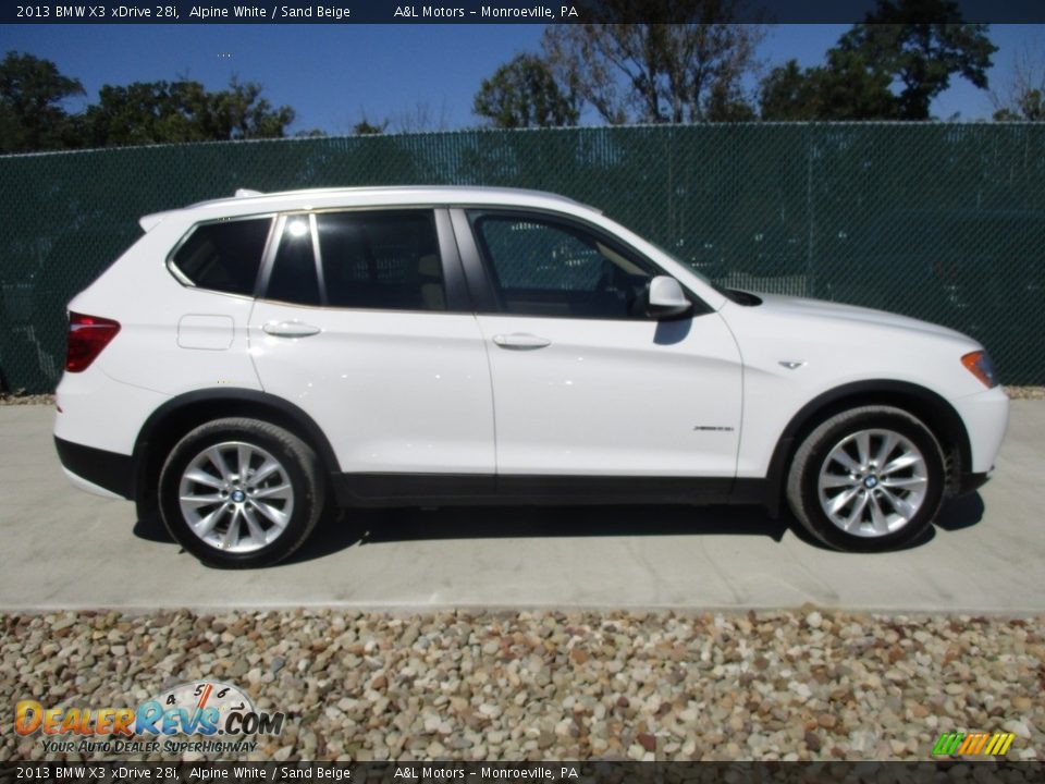 2013 BMW X3 xDrive 28i Alpine White / Sand Beige Photo #2