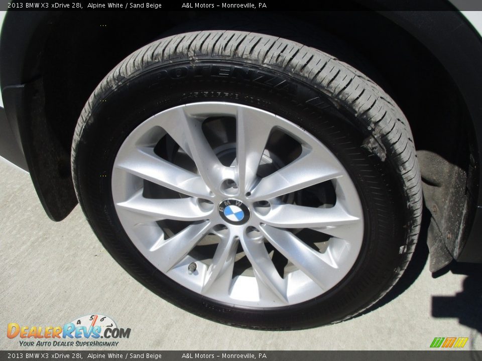 2013 BMW X3 xDrive 28i Alpine White / Sand Beige Photo #3