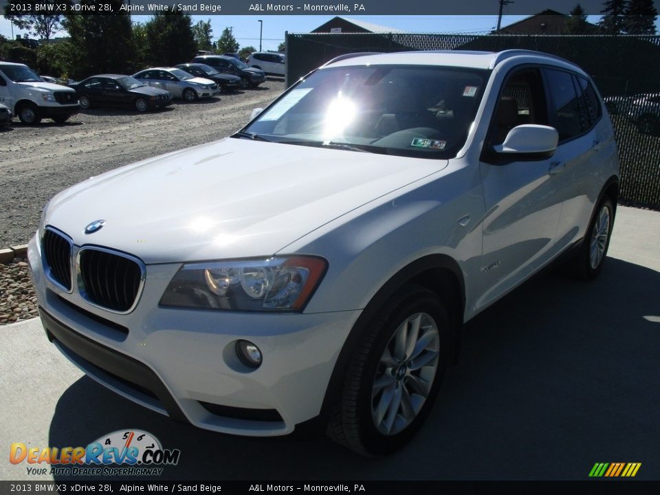 2013 BMW X3 xDrive 28i Alpine White / Sand Beige Photo #7