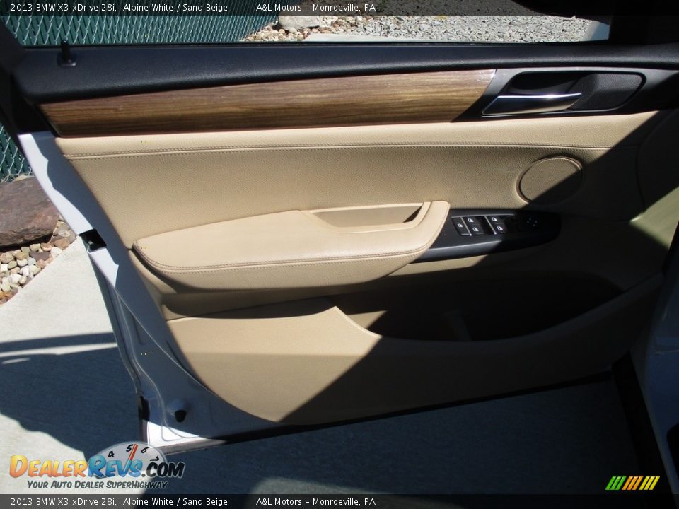 2013 BMW X3 xDrive 28i Alpine White / Sand Beige Photo #10