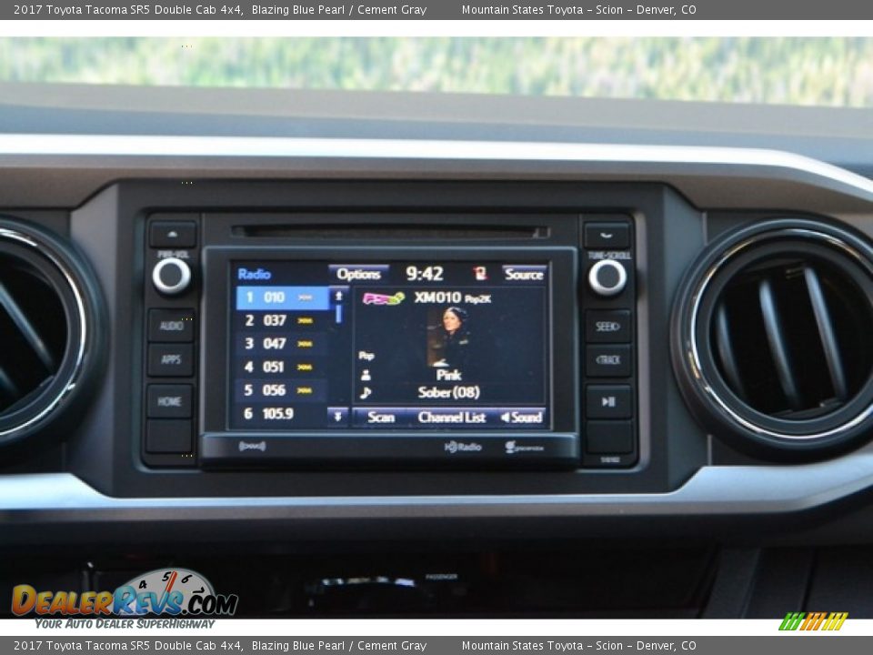 2017 Toyota Tacoma SR5 Double Cab 4x4 Blazing Blue Pearl / Cement Gray Photo #6