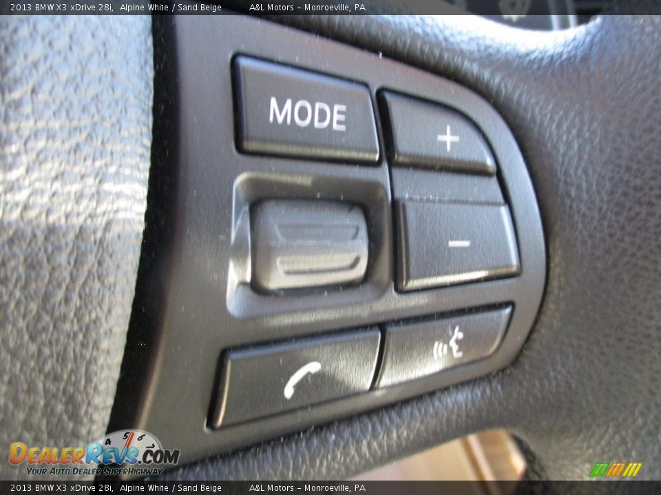 2013 BMW X3 xDrive 28i Alpine White / Sand Beige Photo #18