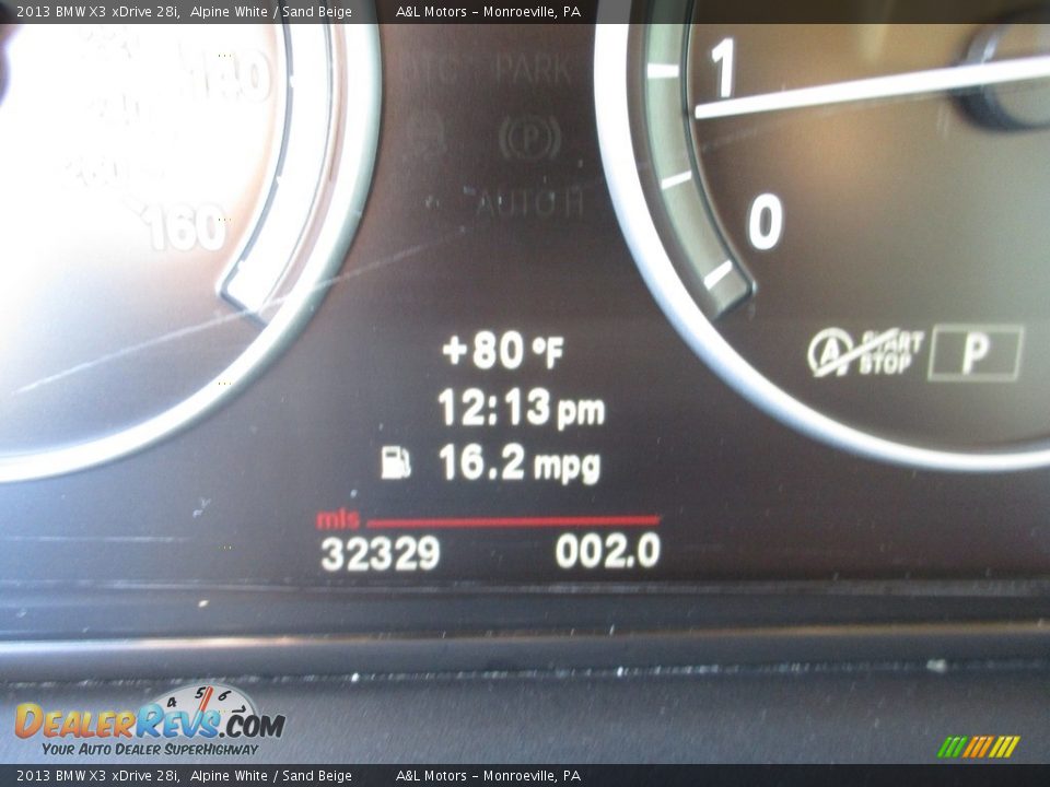 2013 BMW X3 xDrive 28i Alpine White / Sand Beige Photo #20