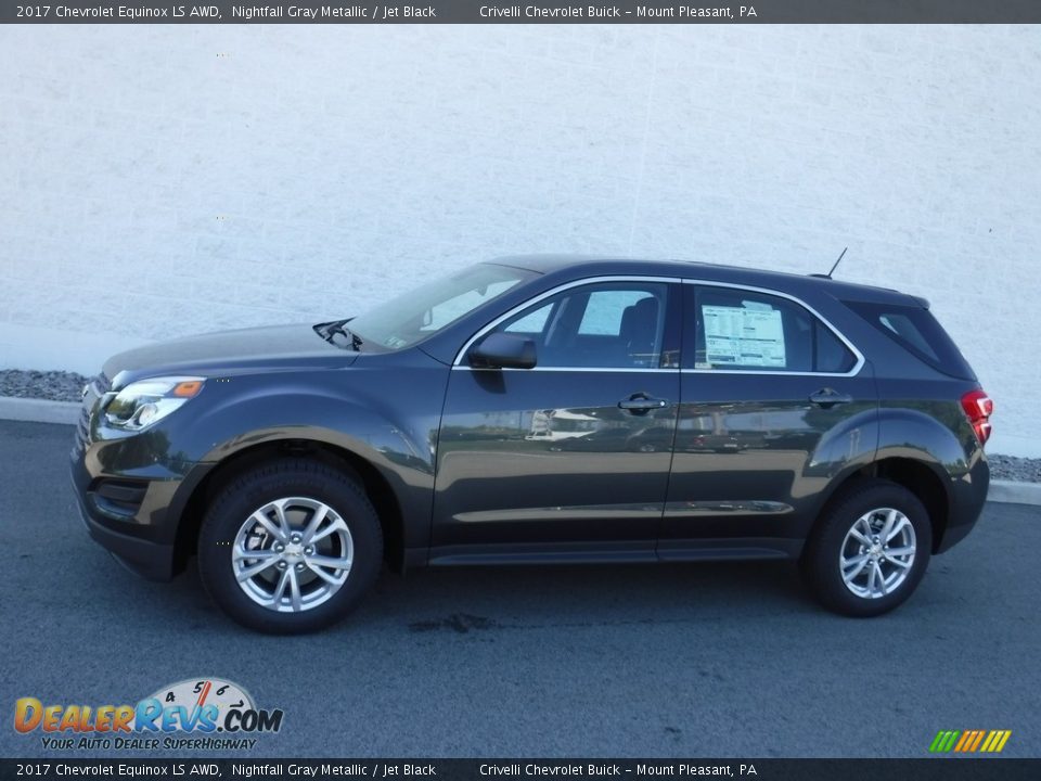 2017 Chevrolet Equinox LS AWD Nightfall Gray Metallic / Jet Black Photo #2