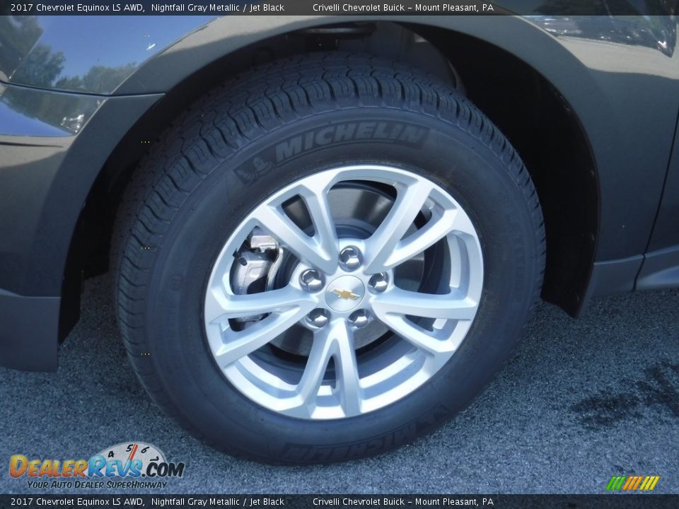2017 Chevrolet Equinox LS AWD Nightfall Gray Metallic / Jet Black Photo #3
