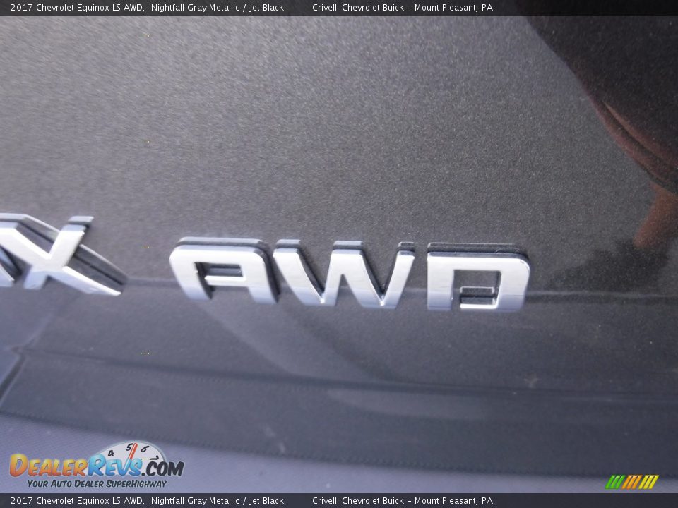 2017 Chevrolet Equinox LS AWD Nightfall Gray Metallic / Jet Black Photo #7