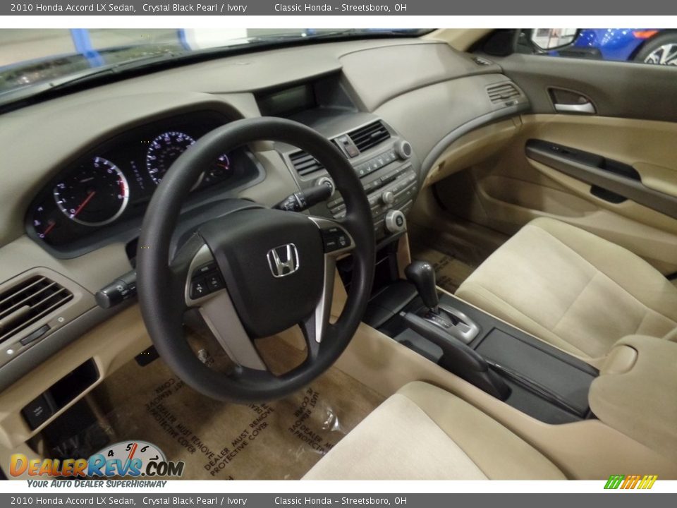 2010 Honda Accord LX Sedan Crystal Black Pearl / Ivory Photo #26