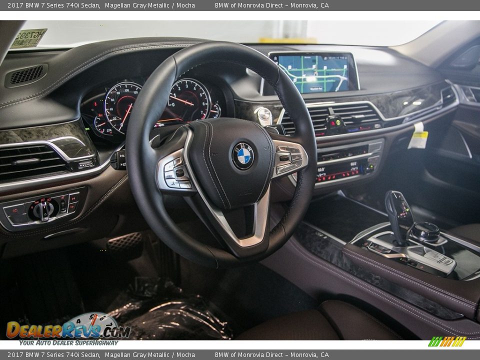 2017 BMW 7 Series 740i Sedan Magellan Gray Metallic / Mocha Photo #6