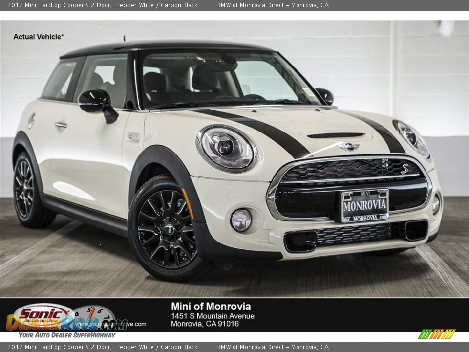 2017 Mini Hardtop Cooper S 2 Door Pepper White / Carbon Black Photo #1