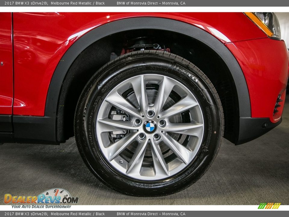 2017 BMW X3 sDrive28i Melbourne Red Metallic / Black Photo #9
