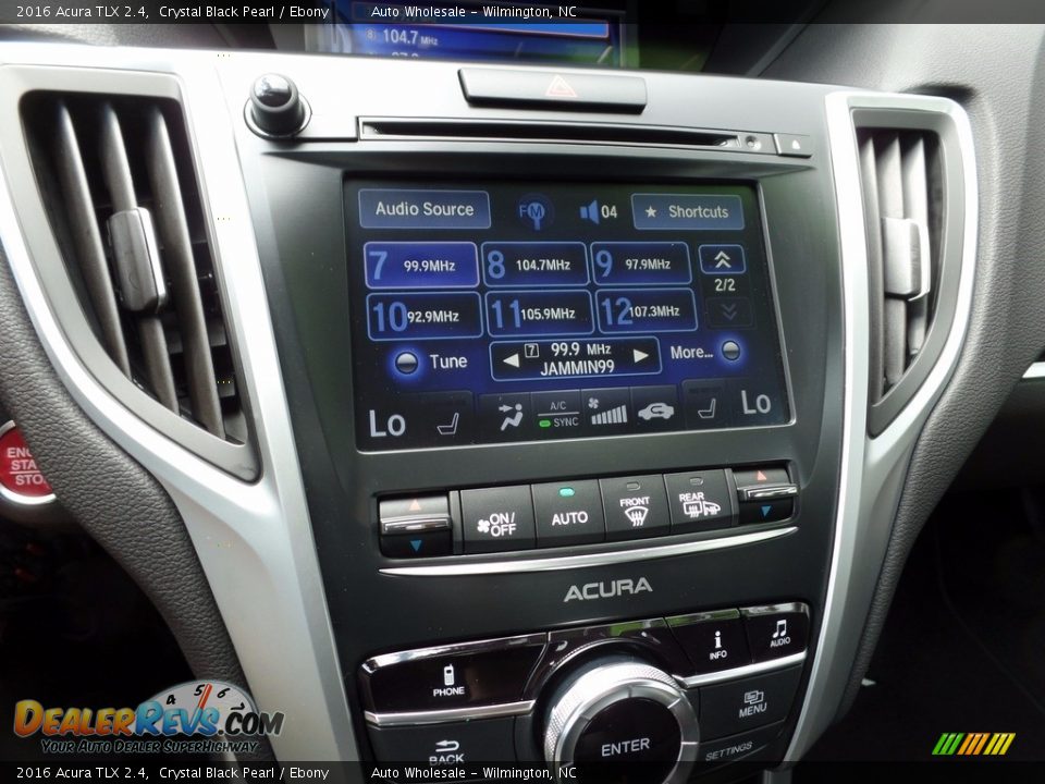 2016 Acura TLX 2.4 Crystal Black Pearl / Ebony Photo #17