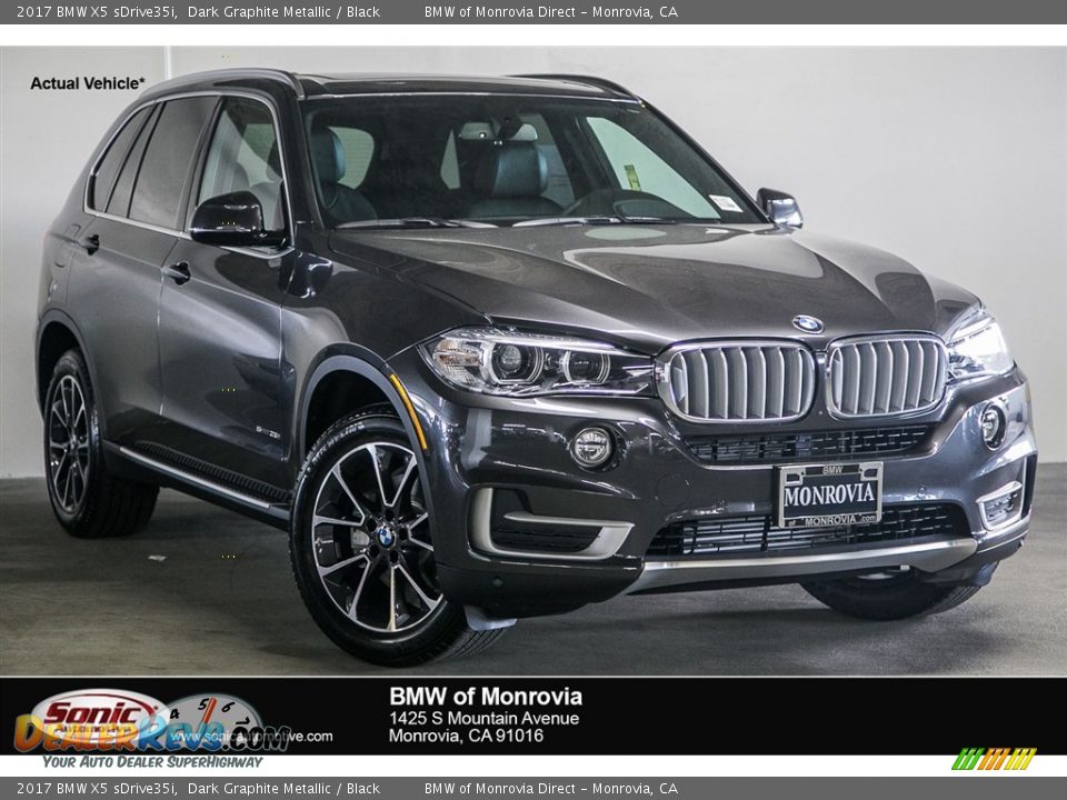 2017 BMW X5 sDrive35i Dark Graphite Metallic / Black Photo #1