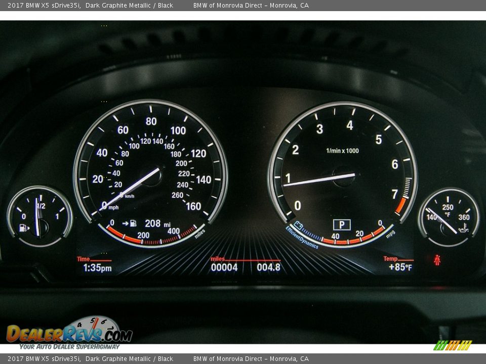 2017 BMW X5 sDrive35i Dark Graphite Metallic / Black Photo #7