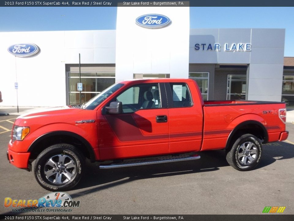 2013 Ford F150 STX SuperCab 4x4 Race Red / Steel Gray Photo #1