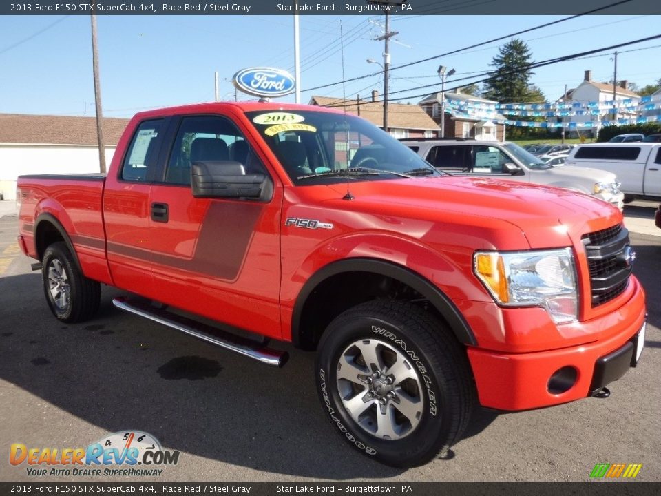 2013 Ford F150 STX SuperCab 4x4 Race Red / Steel Gray Photo #3