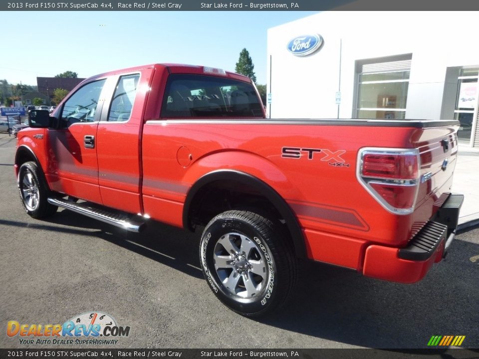 2013 Ford F150 STX SuperCab 4x4 Race Red / Steel Gray Photo #8