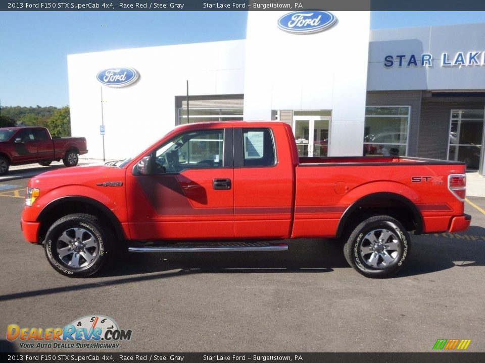 2013 Ford F150 STX SuperCab 4x4 Race Red / Steel Gray Photo #9