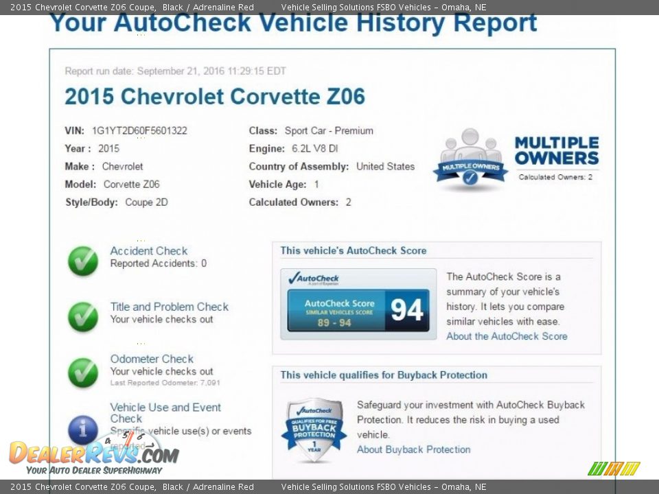Dealer Info of 2015 Chevrolet Corvette Z06 Coupe Photo #2