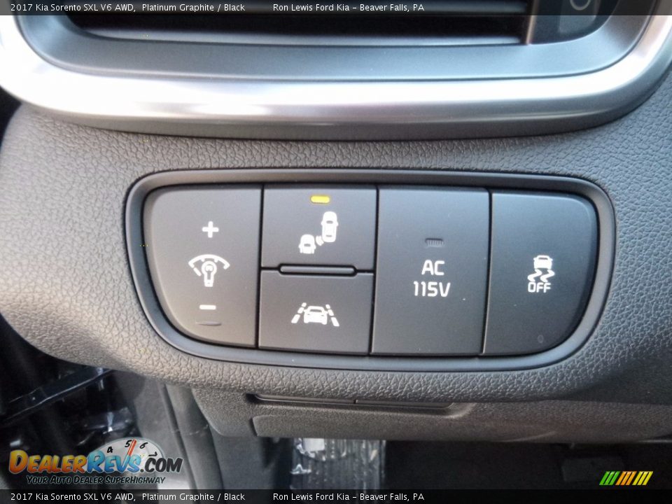 Controls of 2017 Kia Sorento SXL V6 AWD Photo #16