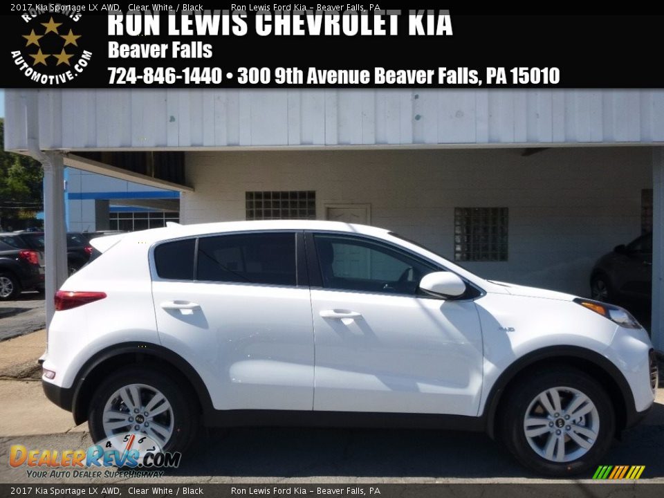 2017 Kia Sportage LX AWD Clear White / Black Photo #1