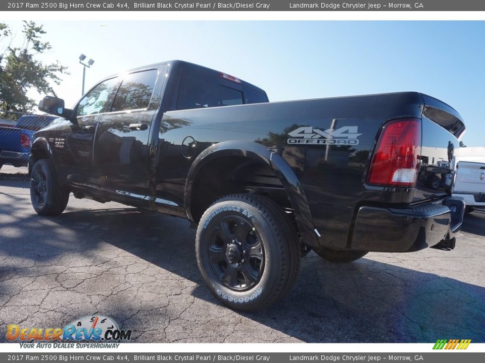 2017 Ram 2500 Big Horn Crew Cab 4x4 Brilliant Black Crystal Pearl / Black/Diesel Gray Photo #2