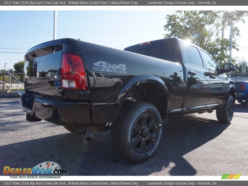2017 Ram 2500 Big Horn Crew Cab 4x4 Brilliant Black Crystal Pearl / Black/Diesel Gray Photo #3