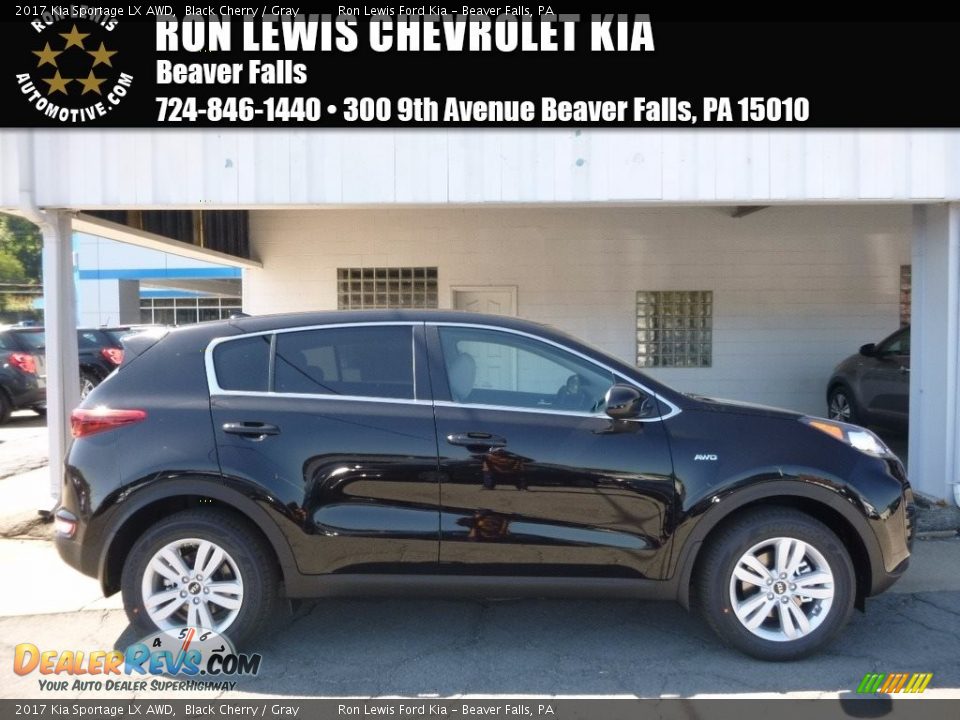 2017 Kia Sportage LX AWD Black Cherry / Gray Photo #1