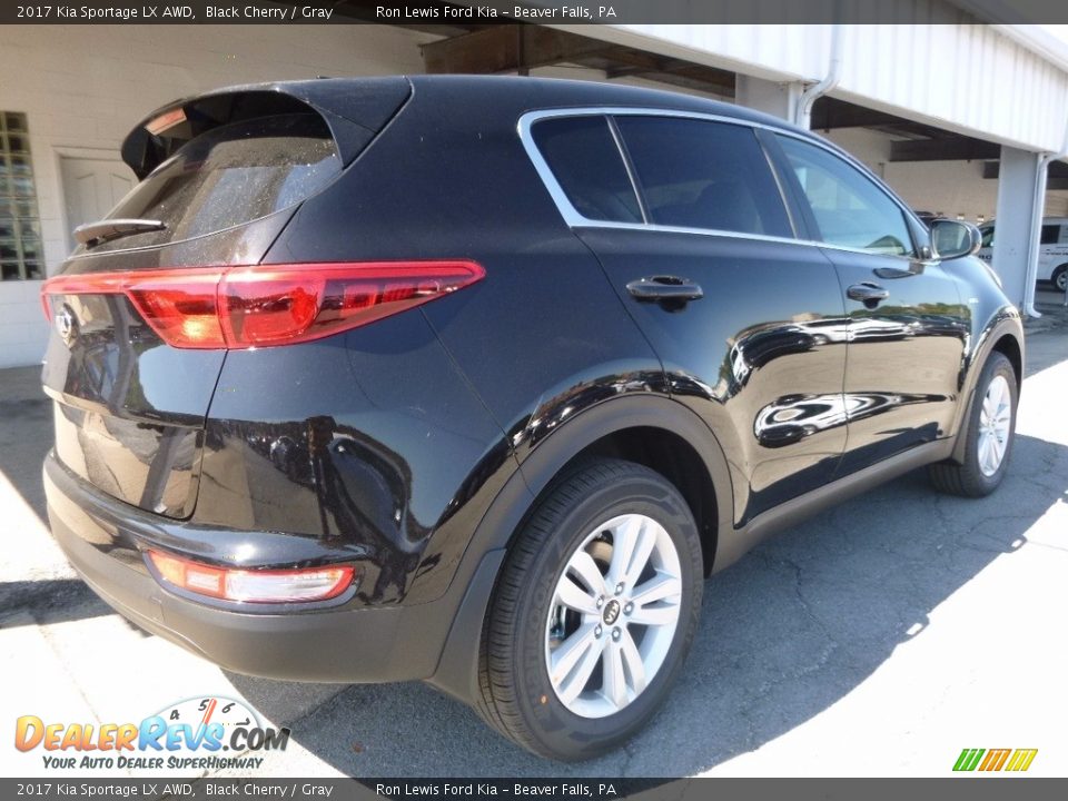 2017 Kia Sportage LX AWD Black Cherry / Gray Photo #2