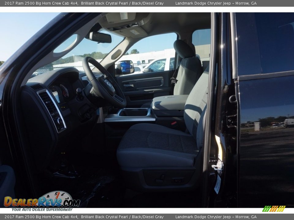 2017 Ram 2500 Big Horn Crew Cab 4x4 Brilliant Black Crystal Pearl / Black/Diesel Gray Photo #7