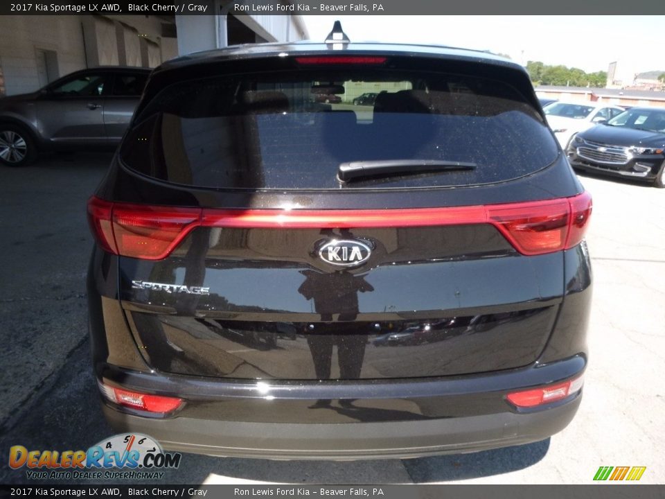 2017 Kia Sportage LX AWD Black Cherry / Gray Photo #3