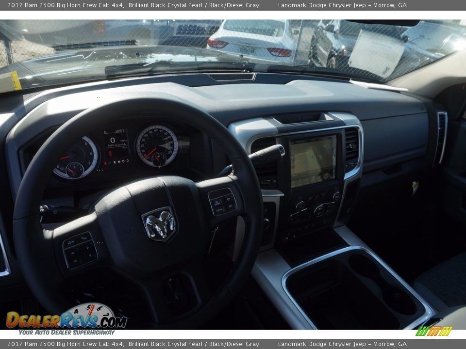 2017 Ram 2500 Big Horn Crew Cab 4x4 Brilliant Black Crystal Pearl / Black/Diesel Gray Photo #8