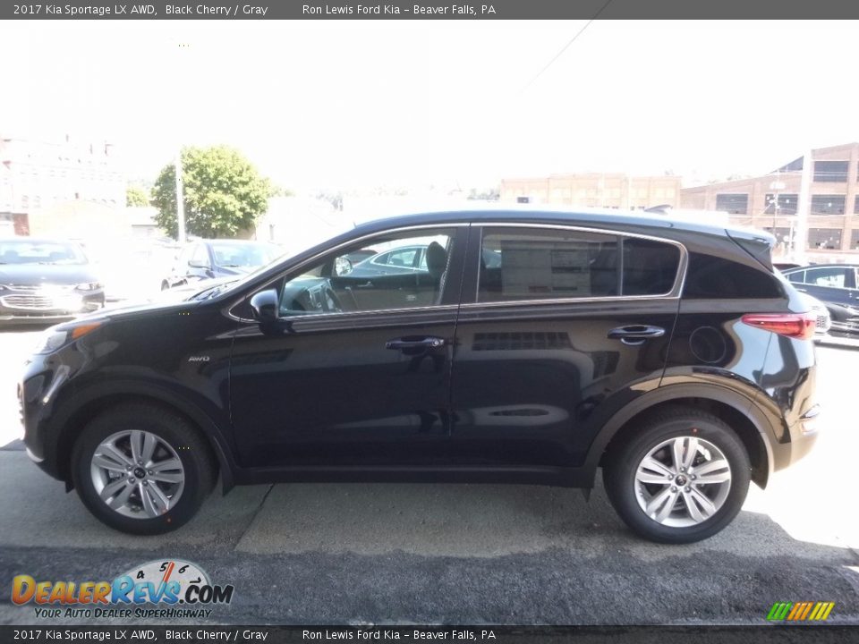 2017 Kia Sportage LX AWD Black Cherry / Gray Photo #6