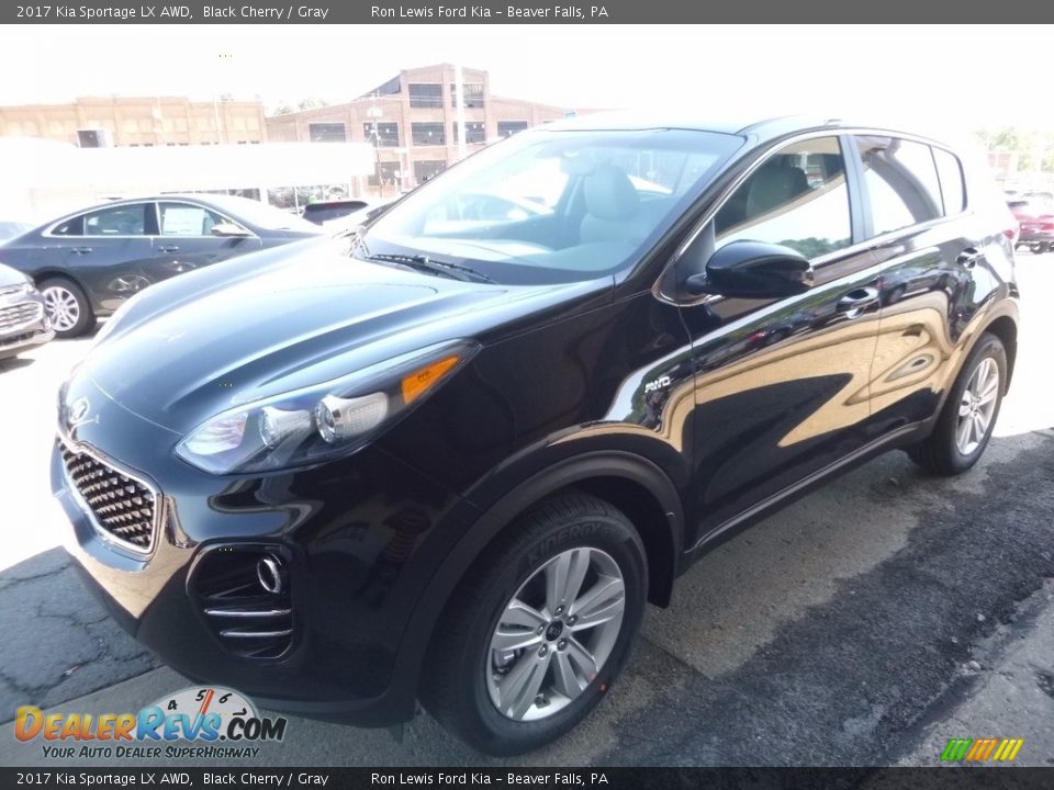 2017 Kia Sportage LX AWD Black Cherry / Gray Photo #7