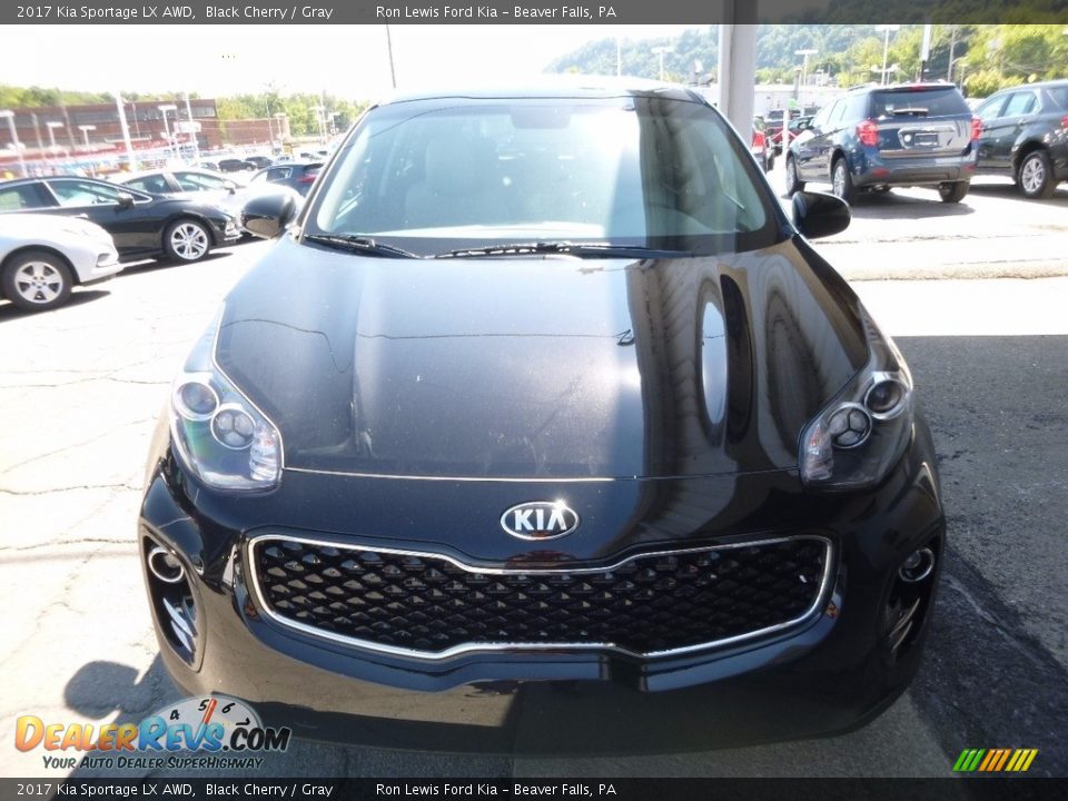 2017 Kia Sportage LX AWD Black Cherry / Gray Photo #8
