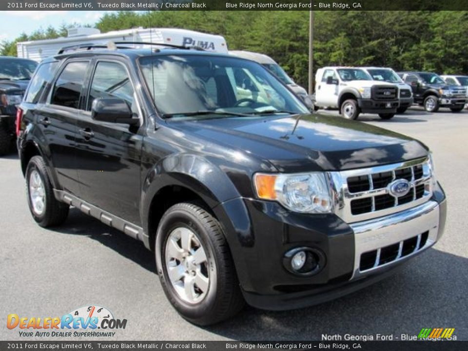 2011 Ford Escape Limited V6 Tuxedo Black Metallic / Charcoal Black Photo #7
